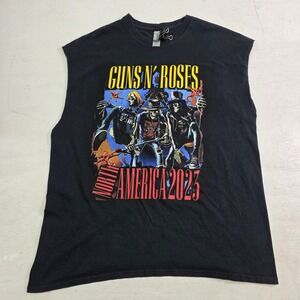 Guns N' Roses 2023‎ North America Tour Shirt Cut Sleeves RARE Axl Slash Sz XL